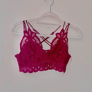 Maroon Lacey Bralette